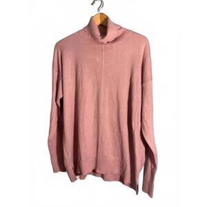 Colour  Eighteen Women's Pink Turtleneck Sweater Large